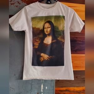 Mona Lisa by Leonardo Da Vinci Tshirt Small Petite